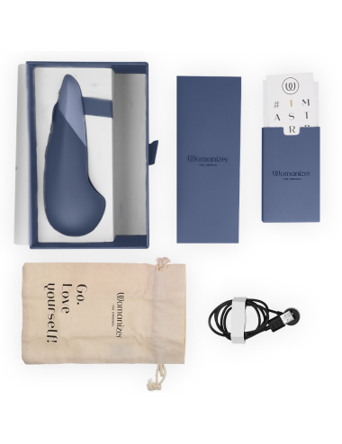 WOMANIZER - VIBE VIBRADOR LAY-ON SILENCIOSO AZUL OSCURO