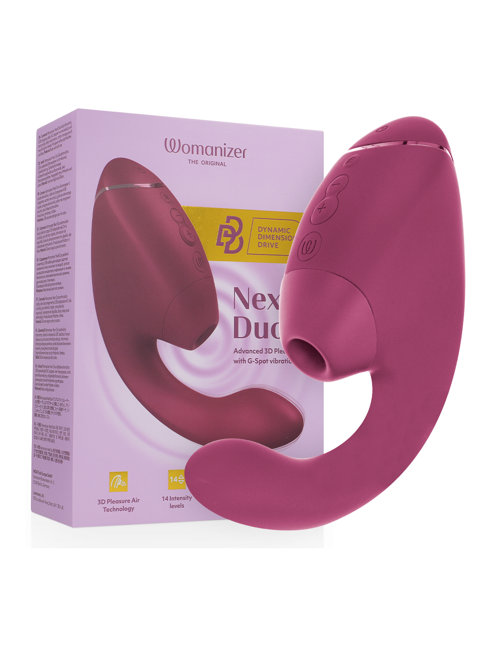 WOMANIZER - DUO NEXT ESTIMULADOR VIBRADOR DUAL CLÍTORIS & PUNTO·G ROSA