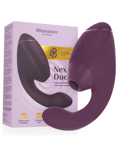 WOMANIZER - DUO NEXT ESTIMULADOR VIBRADOR DUAL CLÍTORIS & PUNTO·G MORADO