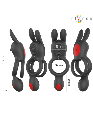 INTENSE - QUINN ANILLO DOBLE CON VIBRACIÓN CON CONTROL REMOTO