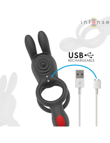 INTENSE - QUINN ANILLO DOBLE CON VIBRACIÓN CON CONTROL REMOTO