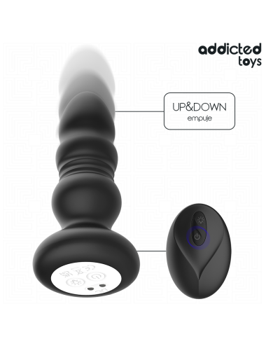 ADDICTED TOYS - PLUG ANAL VIBRADOR THRUSTING Y LUZ LED CONTROL REMOTO