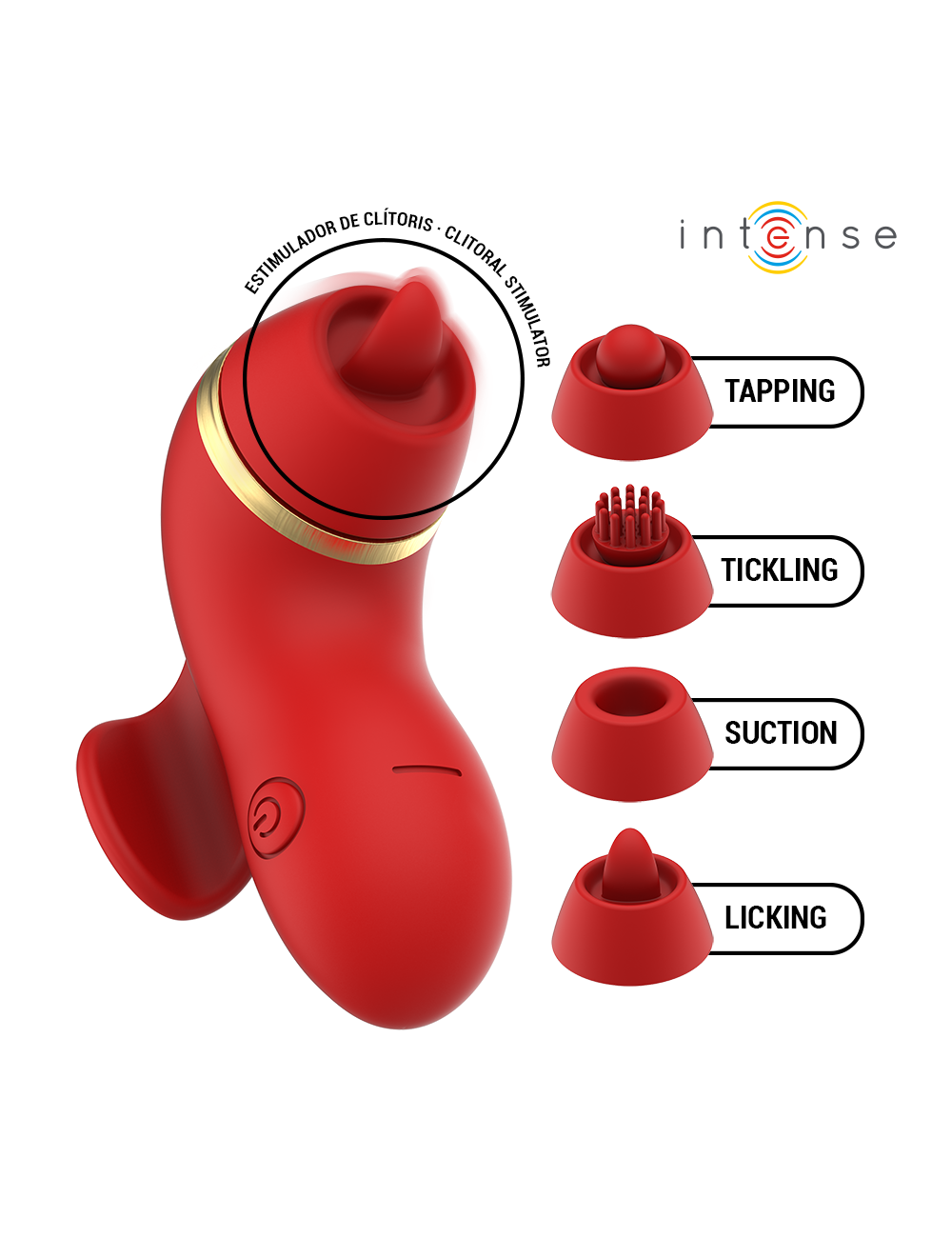 INTENSE - PATTY ESTIMULADOR CON 4 CABEZALES