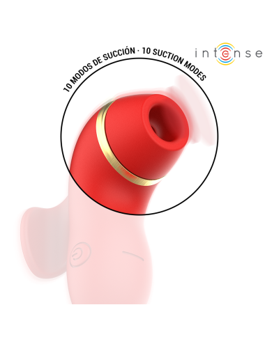 INTENSE - PATTY ESTIMULADOR CON 4 CABEZALES, SUCCIÓN, TAPPING, TICKLING Y LICKING
