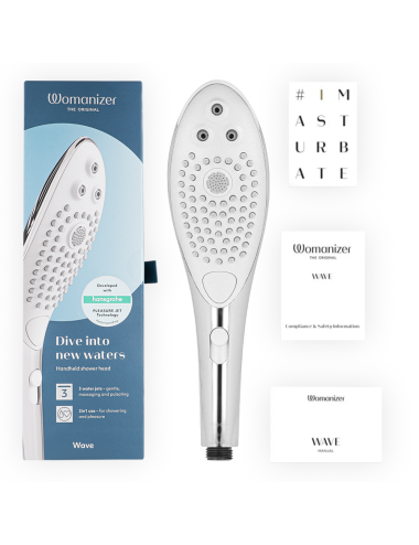 WOMANIZER - WAVE CABEZAL DE DUCHA ESTIMULADOR DE CLITORÍS PLATEADO