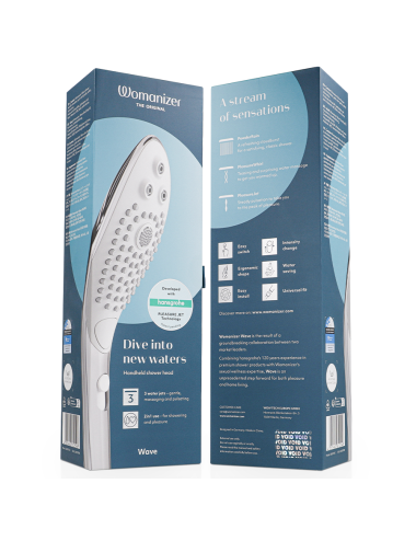WOMANIZER - WAVE CABEZAL DE DUCHA ESTIMULADOR DE CLITORÍS PLATEADO