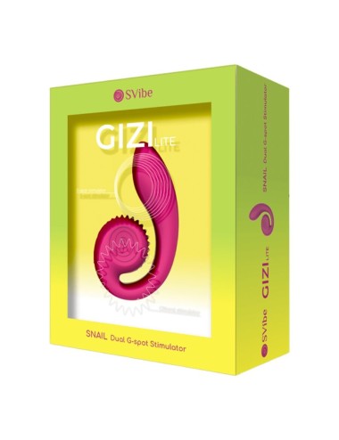 SNAIL VIBE - GIZI LITE VIBRADOR DUAL PUNTO G Y CLÍTORIS ROSA