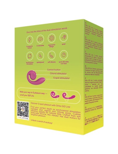 SNAIL VIBE - GIZI LITE VIBRADOR DUAL PUNTO G Y CLÍTORIS ROSA