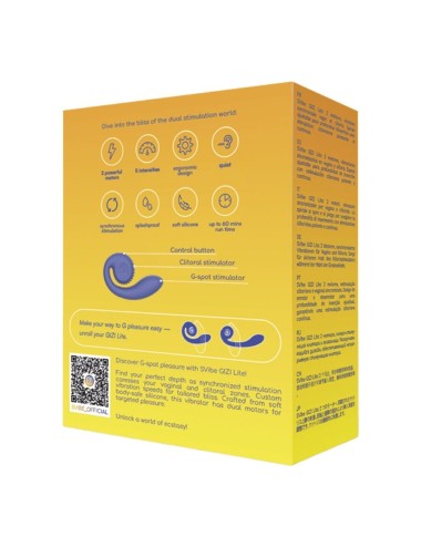 SNAIL VIBE - GIZI LITE VIBRADOR DUAL PUNTO G Y CLÍTORIS MORADO