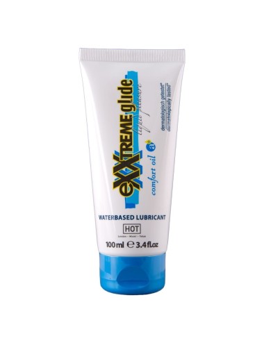 HOT - EXXTREME GLIDE LUBRICANTE BASE AGUA + ACEITE CONFORT A+ 100 ML