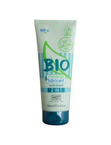 HOT - BIO MASSAGE & LUBRICANTE BASE AGUA 2 EN 1 200 ML