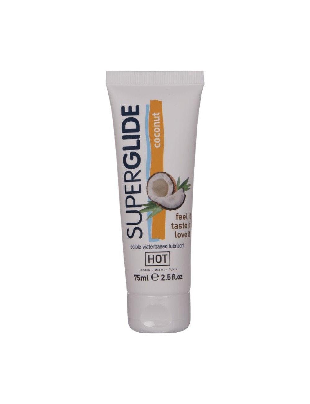 HOT - SUPERGLIDE LUBRICANTE COMESTIBLE BASE AGUA COCO 75 ML