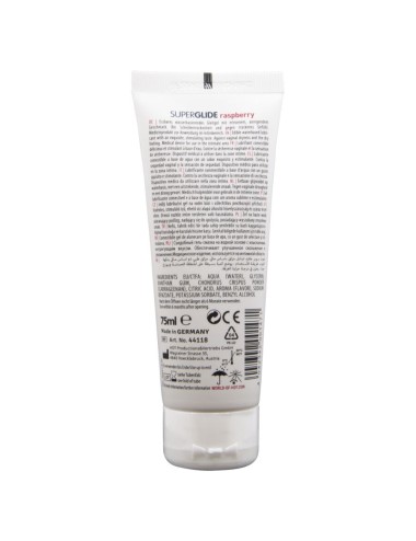 HOT - SUPERGLIDE LUBRICANTE COMESTIBLE BASE AGUA FRAMBUESA 75 ML