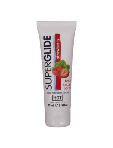 HOT - SUPERGLIDE LUBRICANTE COMESTIBLE BASE AGUA FRESA 75 ML