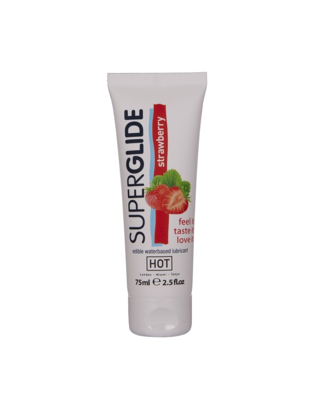 HOT - SUPERGLIDE LUBRICANTE COMESTIBLE BASE AGUA FRESA 75 ML