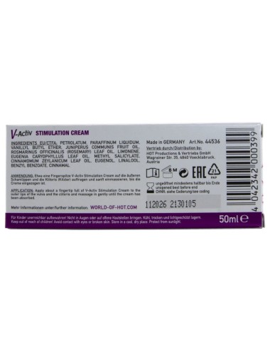 HOT - V-ACTIV CREMA ESTIMULANTE PARA MUJER 50 ML