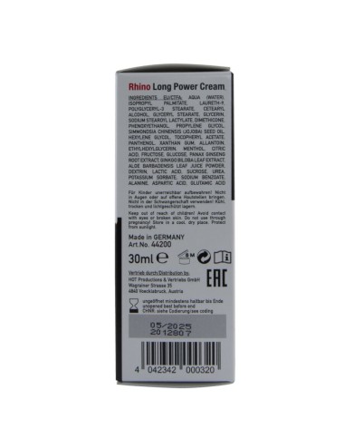 HOT - RHINO LONG POWER CREMA 30 ML