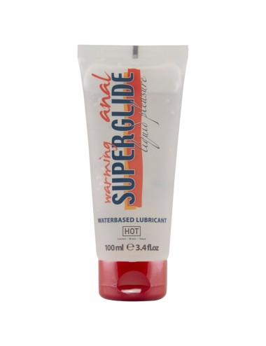 HOT - ANAL SUPERGLIDE WARMING LIQUID PLEASURE LUBRICANTE ANAL BASE AGUA EFECTO CALOR 100 ML