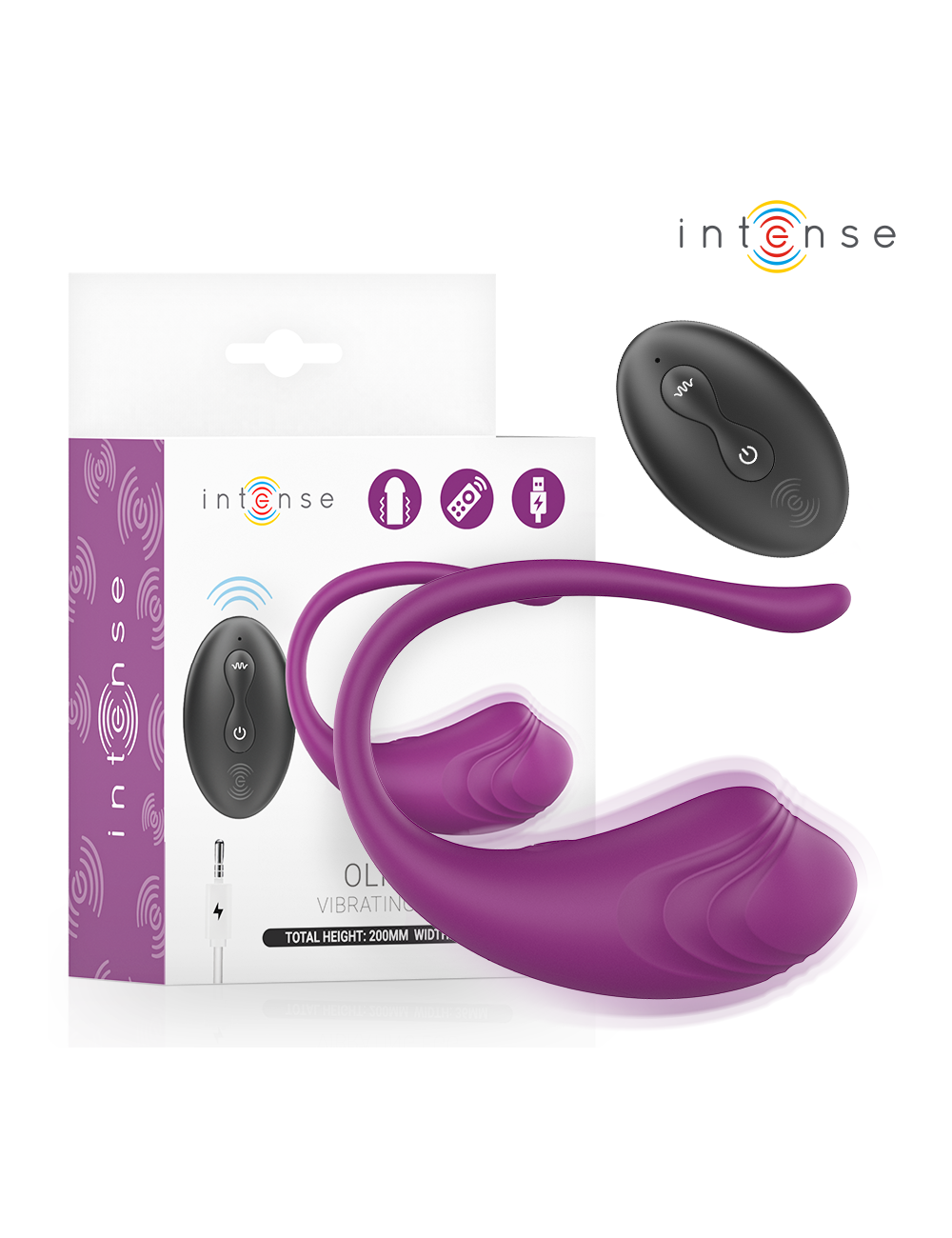INTENSE - OLIVIA HUEVO VIBRADOR MORADO CONTROL REMOTO