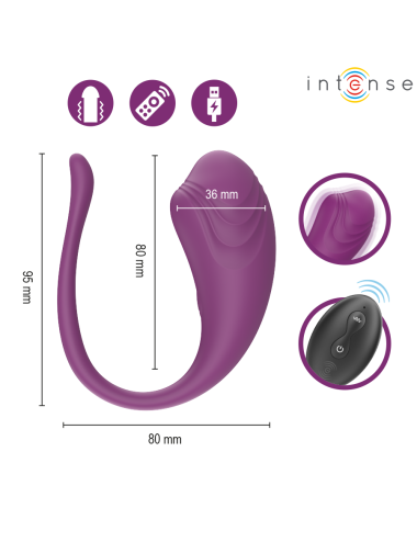 INTENSE - OLIVIA HUEVO VIBRADOR MORADO CONTROL REMOTO