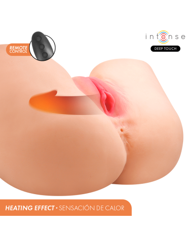 INTENSE DEEP TOUCH - JULIA MASTURBADOR ANO Y VAGINA CON EFECTO SUCCIÓN, CALOR, VIBRACIÓN Y VOZ CON CONTROL REMOTO 9 KG