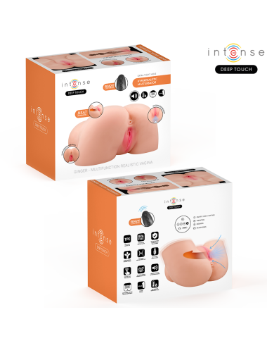 INTENSE DEEP TOUCH - GINGER MASTURBADOR ANO Y VAGINA CON EFECTO SUCCIÓN