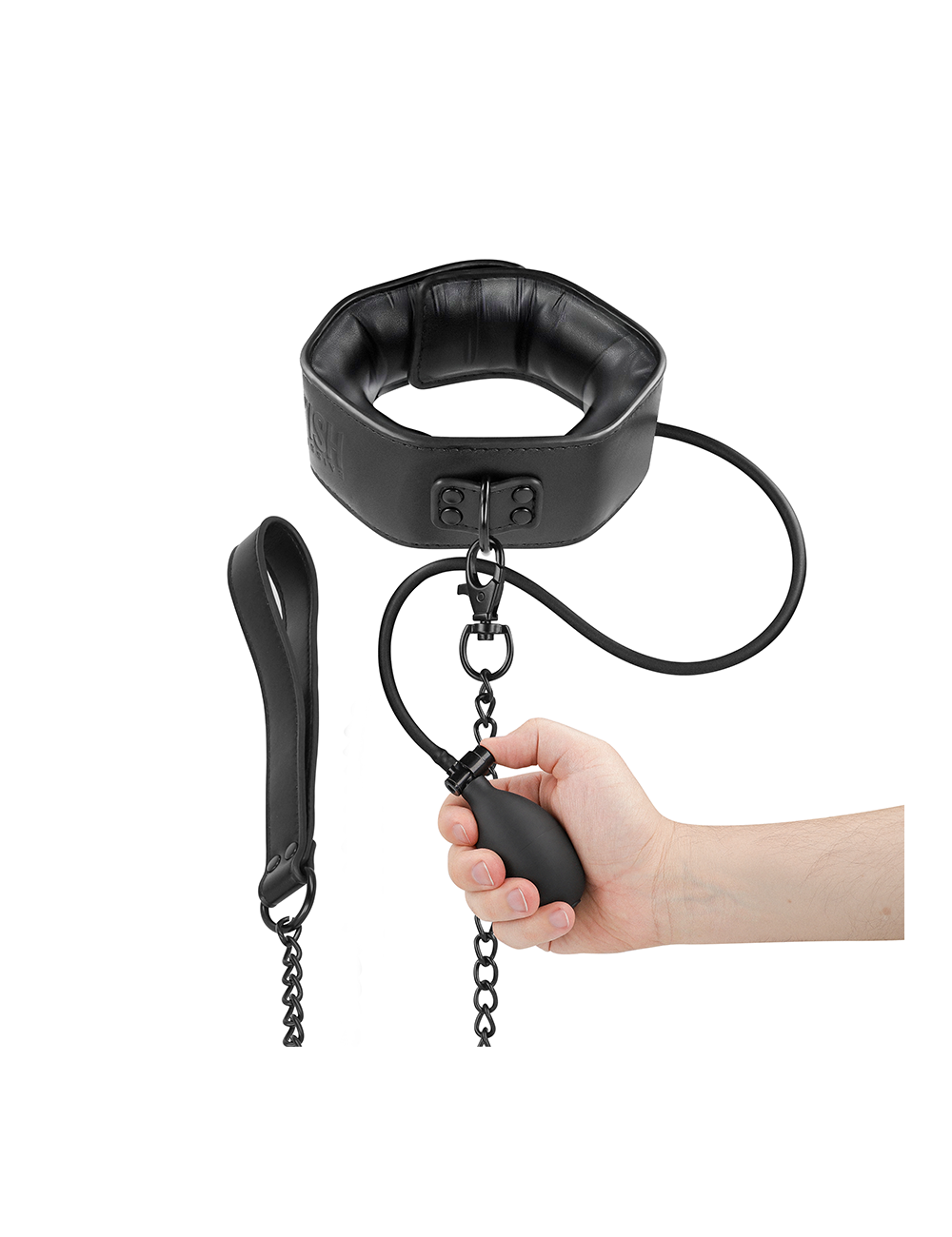 FETISH SUBMISSIVE BONDAGE - COLLAR BONDAGE INFLABLE CON TIRADOR