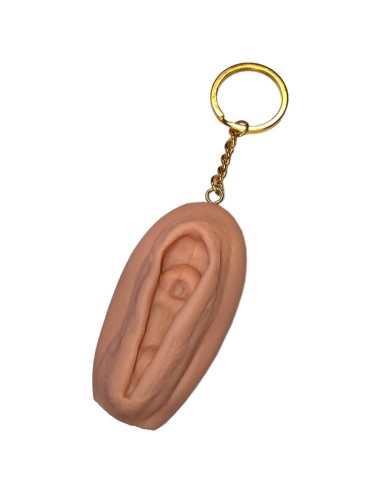 DIABLO PICANTE - LLAVERO DE VAGINA TONO CLARO