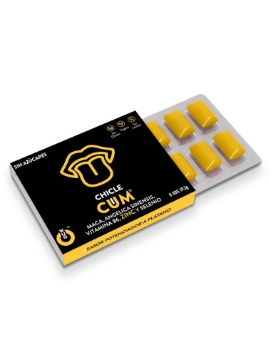 WUG CUM – 1 X 8 UDS | Chicle funcional con sabor a plátano para potenciar la fertilidad