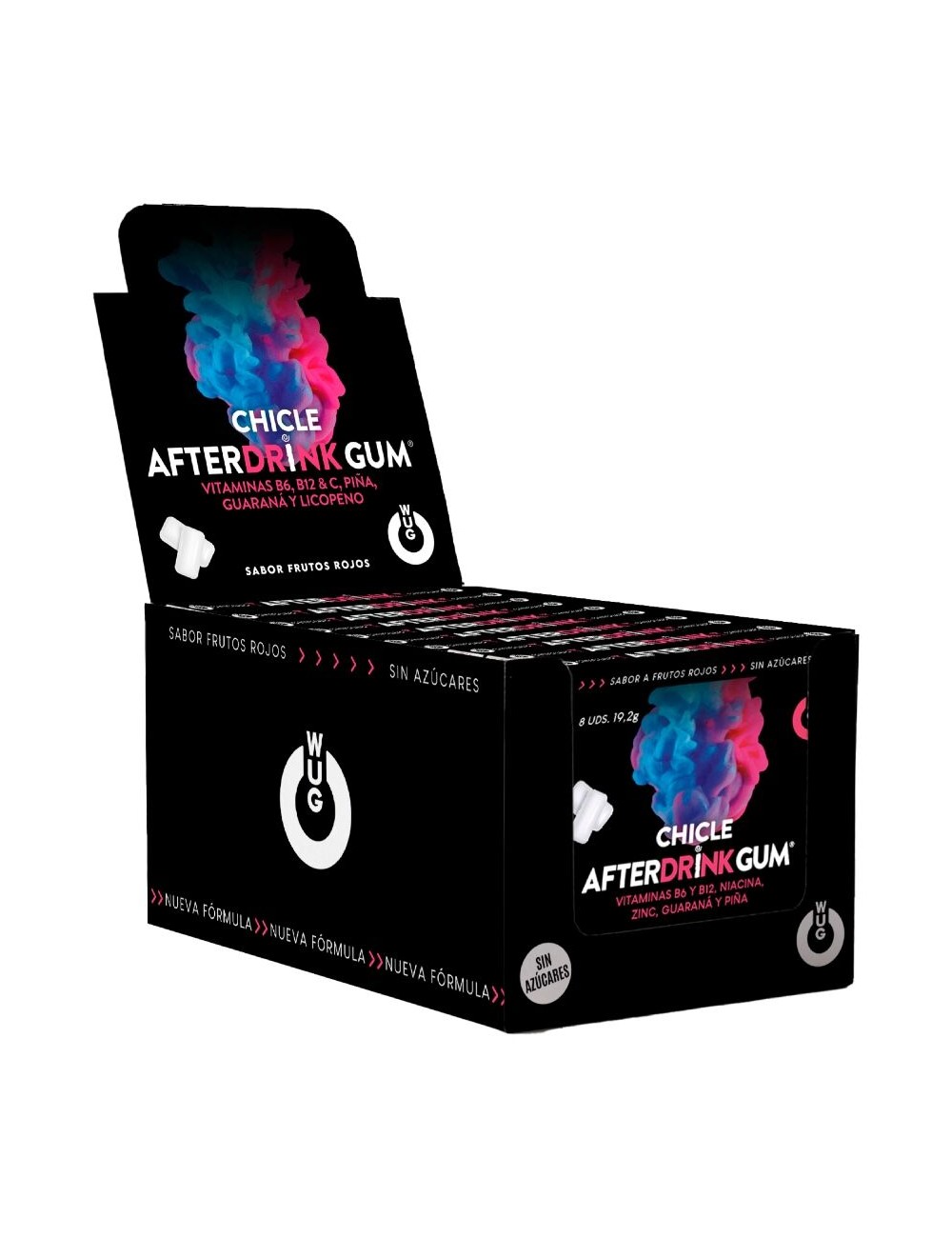 WUG After Drink – DISPLAY 12 X 8 UDS | El chicle funcional que te ayuda a recuperar energía tras la noche