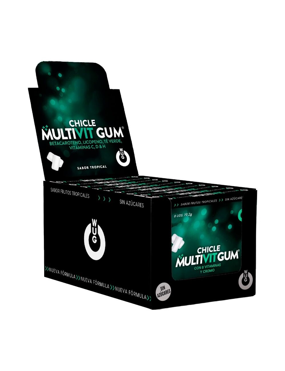 WUG Multivit Gum – DISPLAY 12 X 8 UDS | El chicle funcional que refuerza tus defensas cada día