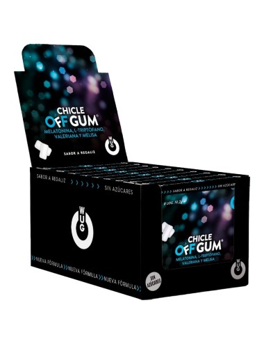 WUG Off Gum – DISPLAY 12 X 8 UDS | El chicle funcional que te ayuda a relajarte y dormir mejor
