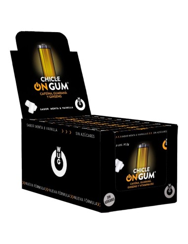 WUG On Gum – DISPLAY 12 X 8 UDS | Energía inmediata en formato chicle
