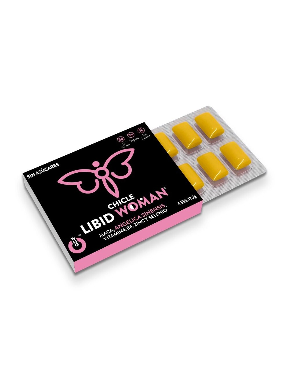 WUG LIBID WOMAN – 1 X 8 UDS | Chicle funcional con Maca