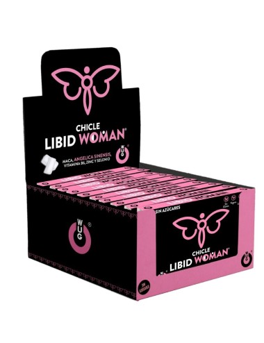 WUG LIBID WOMAN – DISPLAY 12 X 8 UDS | Chicle funcional con Maca