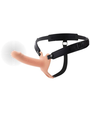 HIDDEN DESIRE - INFERNO STRAP-ON FUNDA PARA PENE CON VIBRACIÓN 16 CM