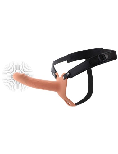 HIDDEN DESIRE - INFERNO STRAP-ON FUNDA PARA PENE CON VIBRACIÓN 18 CM