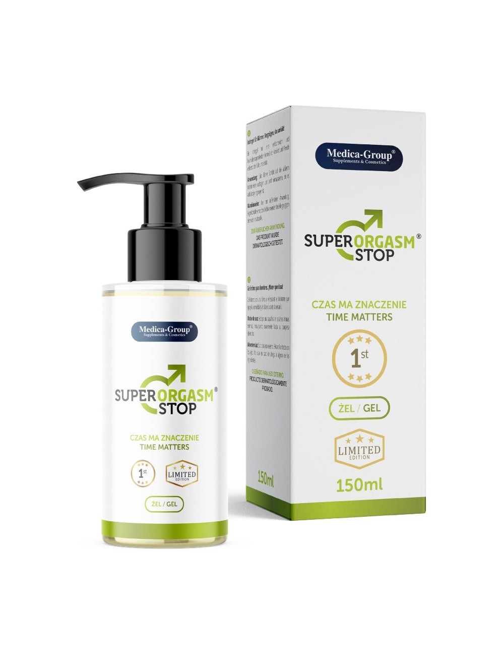 MEDICA GROUP - SÚPER ORGASM STOP GEL ÍNTIMO PARA HOMBRE 150 ML