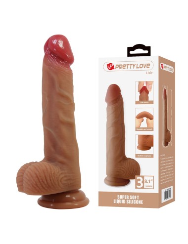 PRETTY LOVE - LISLE DILDO REALÍSTICO CON VENTOSA 20.6 CM -Ø- 4.2 CM