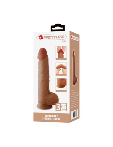 PRETTY LOVE - LISLE DILDO REALÍSTICO CON VENTOSA 20.6 CM -Ø- 4.2 CM