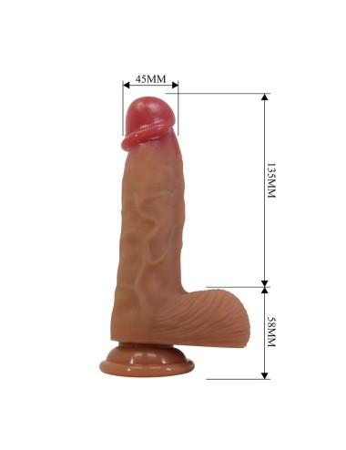 PRETTY LOVE - DUVALL DILDO REALÍSTICO CON VENTOSA 19.3 CM -Ø- 4.5 CM
