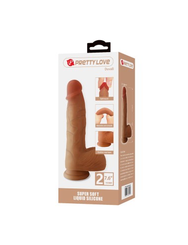 PRETTY LOVE - DUVALL DILDO REALÍSTICO CON VENTOSA 19.3 CM -Ø- 4.5 CM