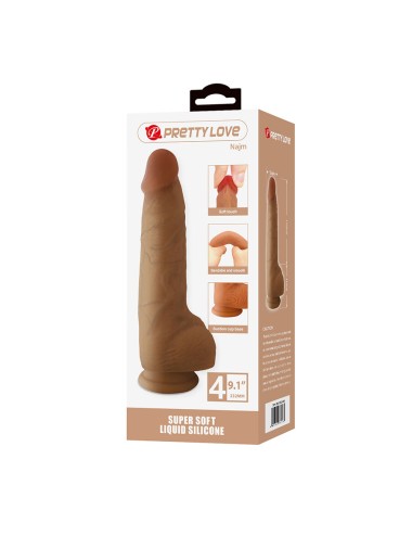 PRETTY LOVE - NAJM DILDO REALÍSTICO CON VENTOSA 23.2 CM -Ø- 5.5 CM
