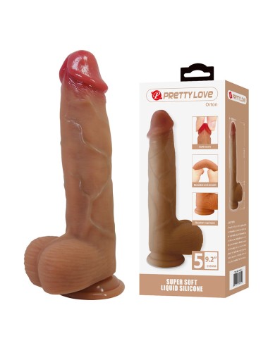 PRETTY LOVE - ORTON DILDO REALÍSTICO CON VENTOSA 23.5 CM -Ø- 4.9 CM