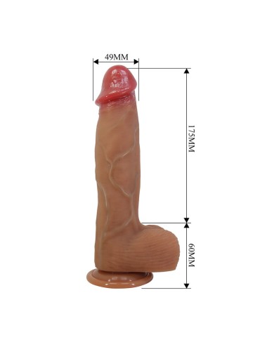 PRETTY LOVE - ORTON DILDO REALÍSTICO CON VENTOSA 23.5 CM -Ø- 4.9 CM