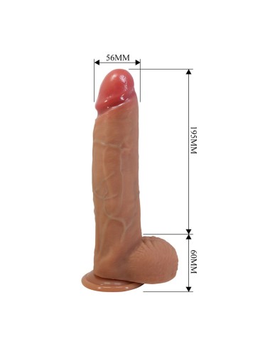 PRETTY LOVE - MENDEL DILDO REALÍSTICO CON VENTOSA 25.5 CM -Ø- 5.6 CM