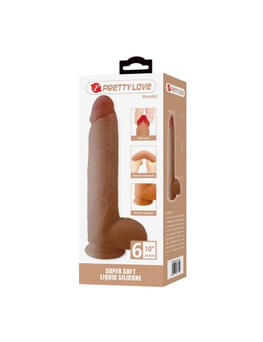 PRETTY LOVE - MENDEL DILDO REALÍSTICO CON VENTOSA 25.5 CM -Ø- 5.6 CM