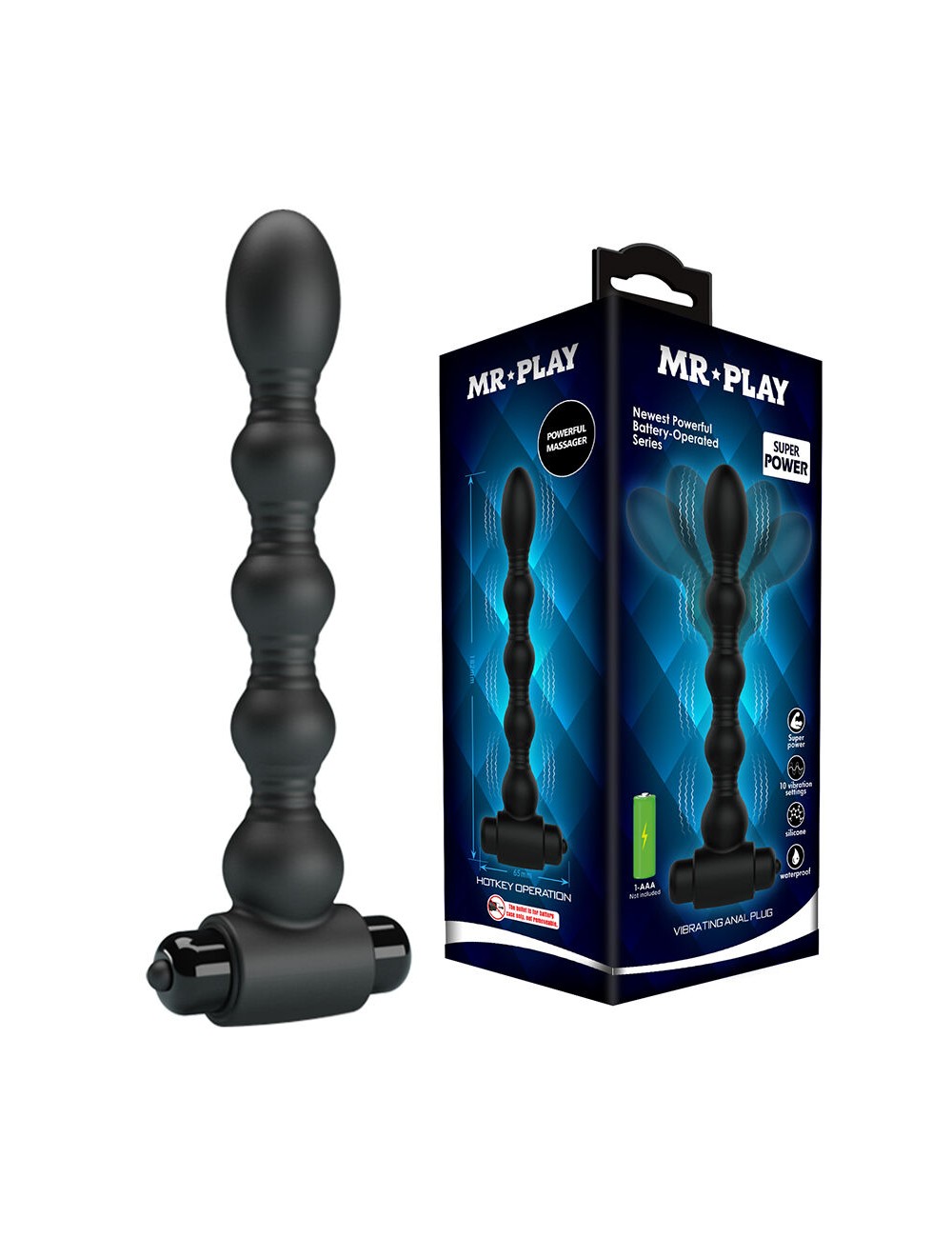 MR PLAY - MASAJEADOR PLUG ANAL CON VIBRACIÓN