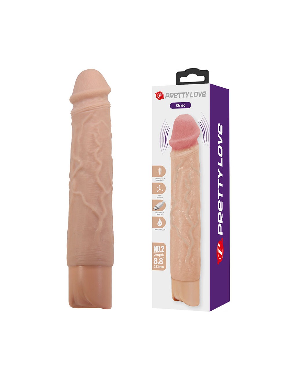 PRETTY LOVE - OSRIC VIBRADOR REALÍSTICO FLEXIBLE