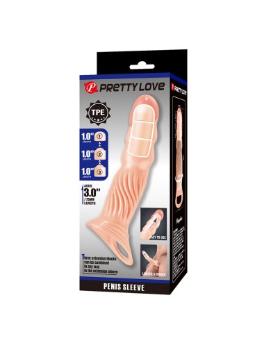 PRETTY LOVE - FUNDA PARA PENE TEXTURIZADA CON EXTENSORES